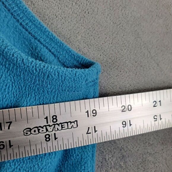Lands End Vest Womens Medium Blue Fleece Full Zip - Picture 5 of 7